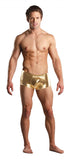 Male Power 153070 Heavy Metal Mini Short Boxer Briefs Color Gold