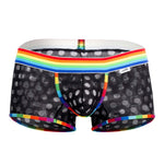 CandyMan 99511X Polka Mesh Trunks Color Black-Rainbow