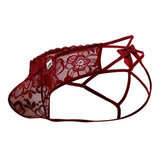 CandyMan 99535 Bow Jockstrap Color Burgundy