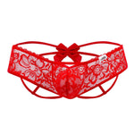 CandyMan 99535 Bow Jockstrap Color Red