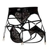 CandyMan 99550X Lace Garter-Jockstrap Outfit Color Black