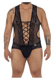 CandyMan 99557X Mesh-Lace Bodysuit Color Black