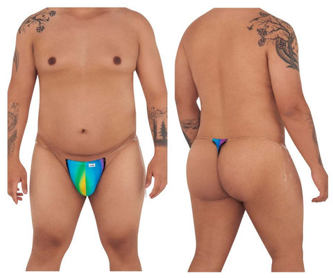 CandyMan 99571X Invisible Micro G-String Color Rainbow Prints