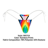 CandyMan 99571X Invisible Micro G-String Color Rainbow Prints