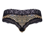 CandyMan 99596X Mesh-Lace Thongs Color Snake Print