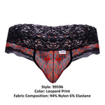 CandyMan 99596 Mesh-Lace Thongs Color Leopard Print