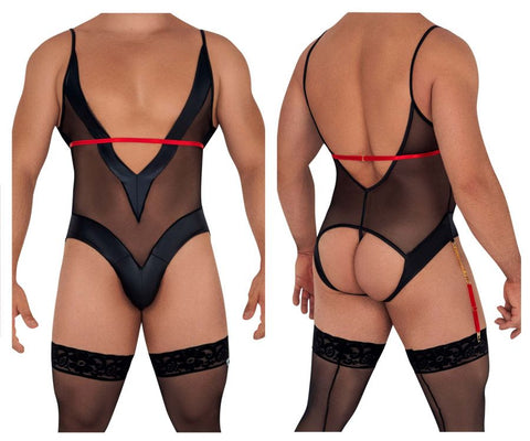 CandyMan 99600 Mesh Bodysuit Color Black