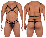 CandyMan 99610 Harness Thong Outfit Color Snake Print