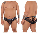 CandyMan 99615X Spank Me Lace Briefs Color Black