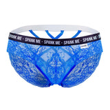 CandyMan 99615X Spank Me Lace Briefs Color Dark Blue