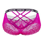 CandyMan 99615X Spank Me Lace Briefs Color Pink