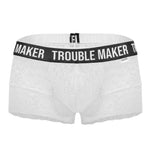 CandyMan 99616 Trouble Maker Lace Trunks Color White