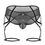 CandyMan 99625 Mesh Garter Briefs Color Black