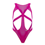 CandyMan 99643 Mesh Bodysuit Color Hot Pink