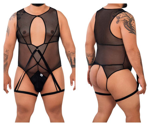 CandyMan 99650X Mesh Bodysuit Color Black