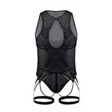 CandyMan 99650X Mesh Bodysuit Color Black