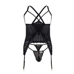 CandyMan 99654 Mesh Two Piece Set Color Black