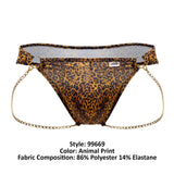 CandyMan 99669 Chain Thongs Color Animal Print