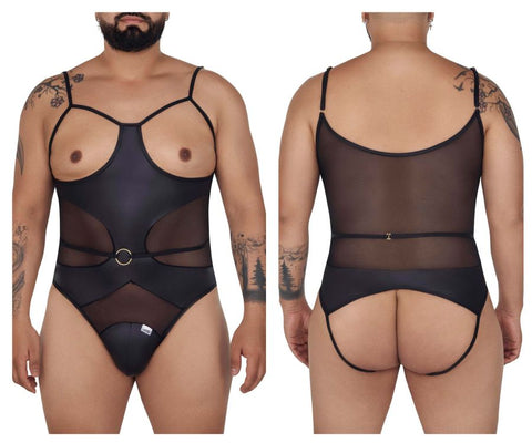 CandyMan 99670X Harness Bodysuit Color Black