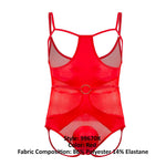 CandyMan 99670X Harness Bodysuit Color Red