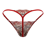 CandyMan 99685 Lace Thongs Color Red