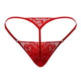 CandyMan 99685 Lace Thongs Color Red