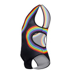 CandyMan 99702 Rainbow Bodysuit Color Black