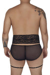 CandyMan 99703X Garter Briefs Two Piece Set Color Black