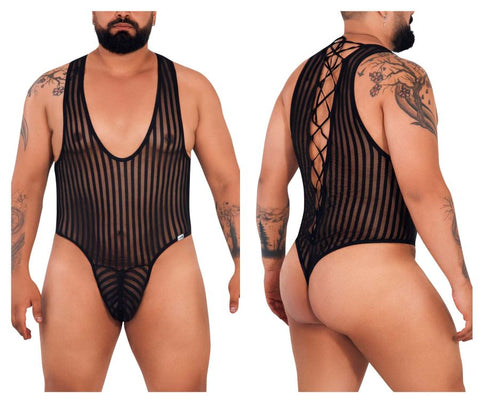 CandyMan 99727X Work-N-Play Bodysuit Color Black