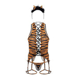 CandyMan 99734 Safari Bodysuit Color Tiger Print