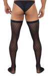 CandyMan 99735 Mesh Thigh Highs Color Black