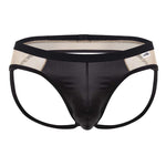 CandyMan 99763 Lace Jockstrap Color Nude-Black