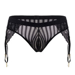 CandyMan 99766 Garter Thongs Color Black