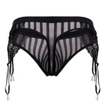 CandyMan 99766 Garter Thongs Color Black