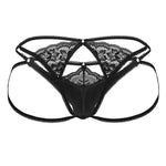 CandyMan 99770 Lace Jock Thongs Color Black