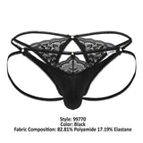 CandyMan 99770 Lace Jock Thongs Color Black