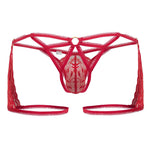 CandyMan 99773 Lace Trunks Thongs Color Red