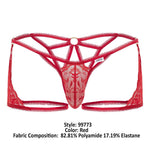 CandyMan 99773 Lace Trunks Thongs Color Red