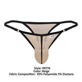 CandyMan 99776 Mesh Thongs Color Beige