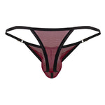 CandyMan 99776 Mesh Thongs Color Burgundy