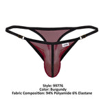 CandyMan 99776 Mesh Thongs Color Burgundy