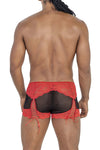 CandyMan 99779 Mesh Lace Trunks Color Black-Red