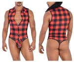 CandyMan 99800 Lumberjack Bodysuit Color Red