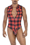 CandyMan 99800 Lumberjack Bodysuit Color Red