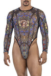 CandyMan 99814 Stained Glass Bodysuit Color Black-Print