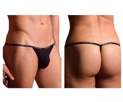 Doreanse 1330-BLK Ribbed Modal T-thong Color Black