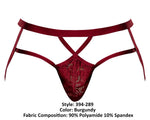 Male Power 394-289 Lucifer Strappy Jock Color Burgundy