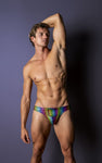 Male Power 421-297 Pack N Play Thong with Front Condom Pouch Color Rainbow