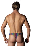 Male Power 421-297 Pack N Play Thong with Front Condom Pouch Color Rainbow