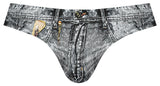 Male Power 440-286 Dirty Denim Thong Color Denim Print